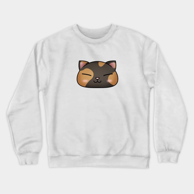 Cute Tortoiseshell Cat Face Crewneck Sweatshirt by Takeda_Art